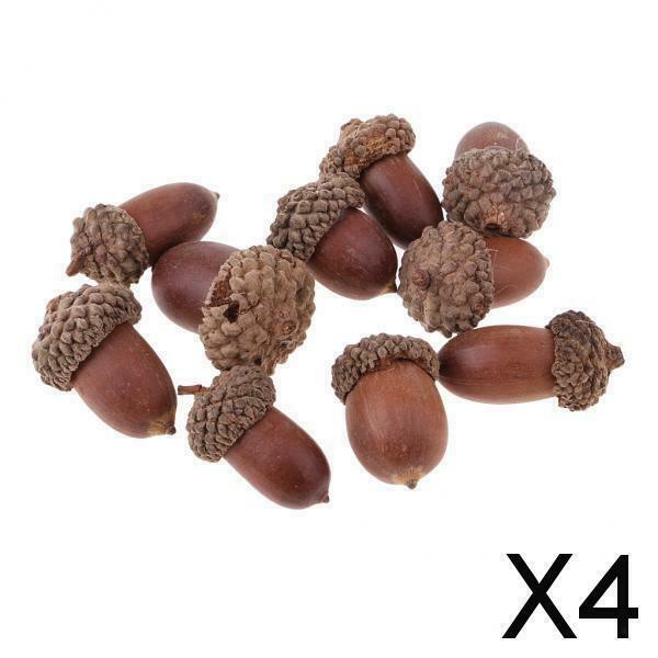 4X 10x Rustic Acorn Decorative Rubber Chestnut Wedding Embellishments Crafts