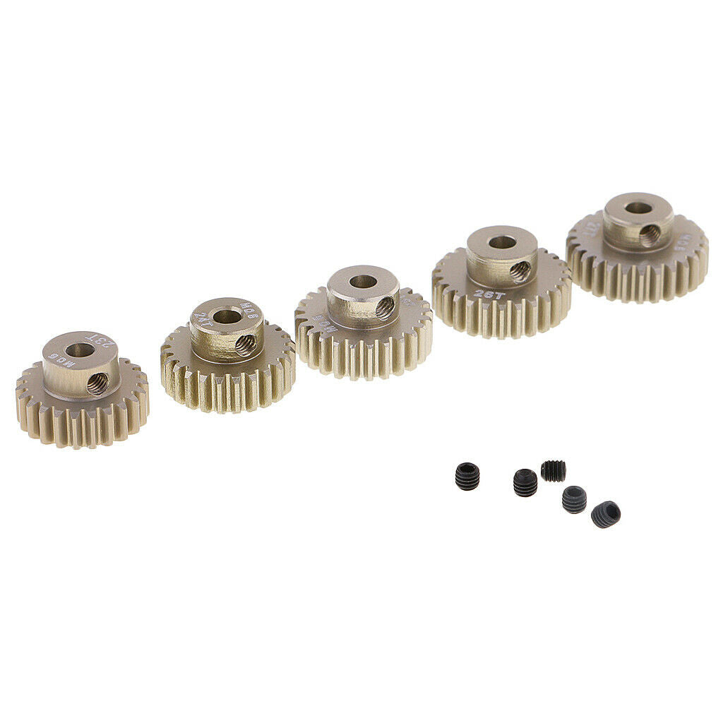 1/8 1/10 RC M0.6 23T 24T 25T 26T 27T Pinion Motor Gears 3.175mm Replacement