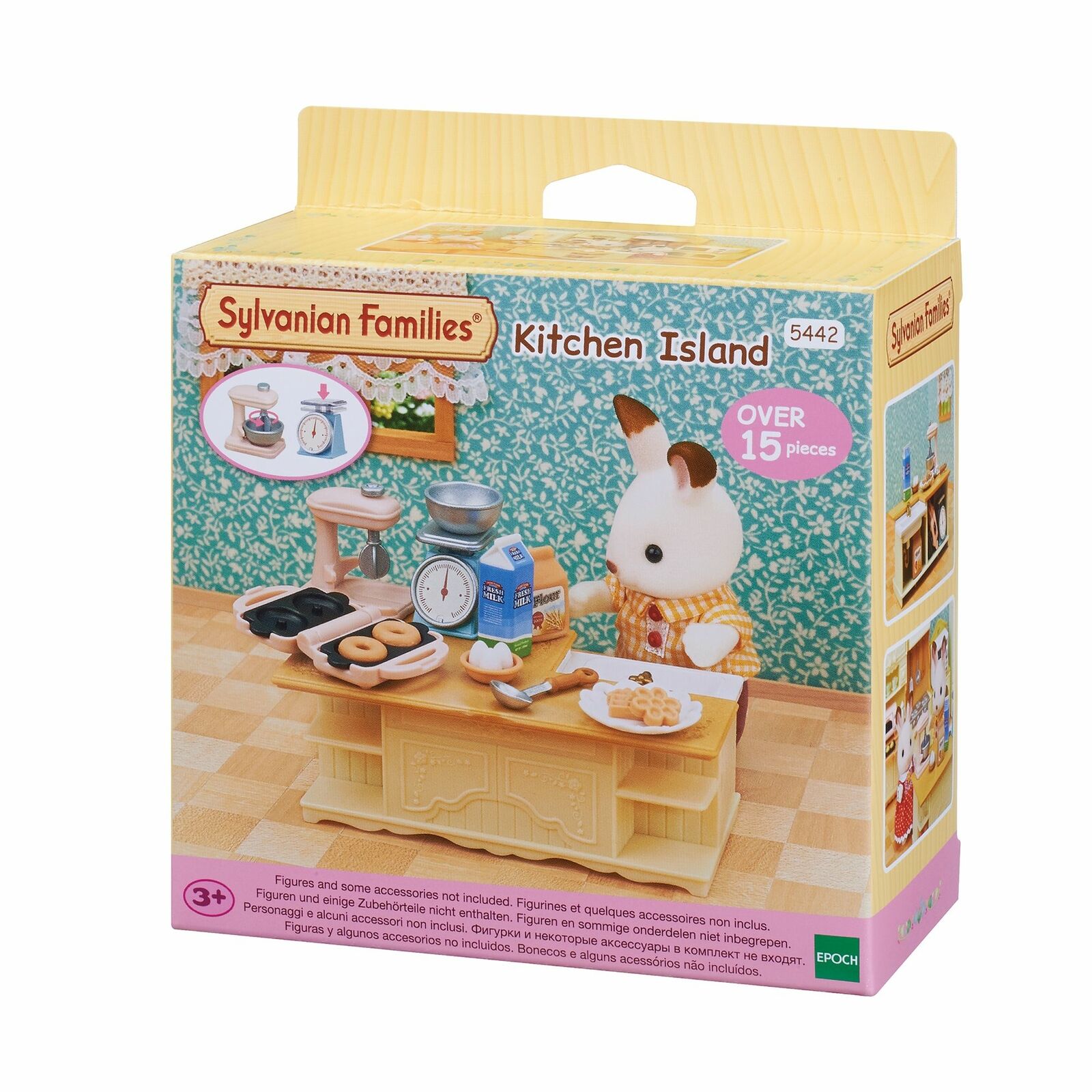 Sylvanian Families Kitchen Island Furniture Set inc 18 Pieces 5442 Role Play 3+