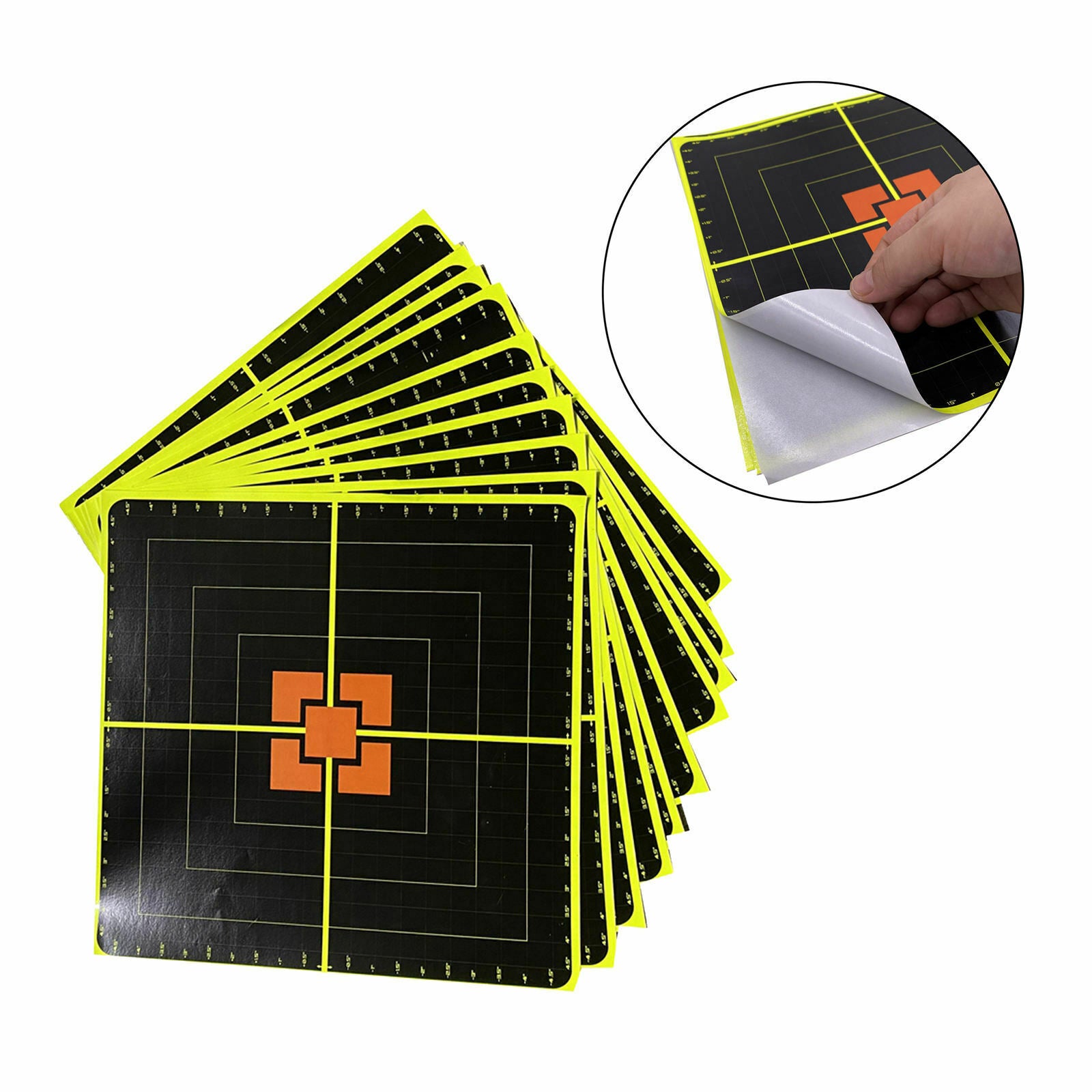 10pcs 10'' Paper Target Stickers Adhesive Reactivity Shoot Targets for Outdoor