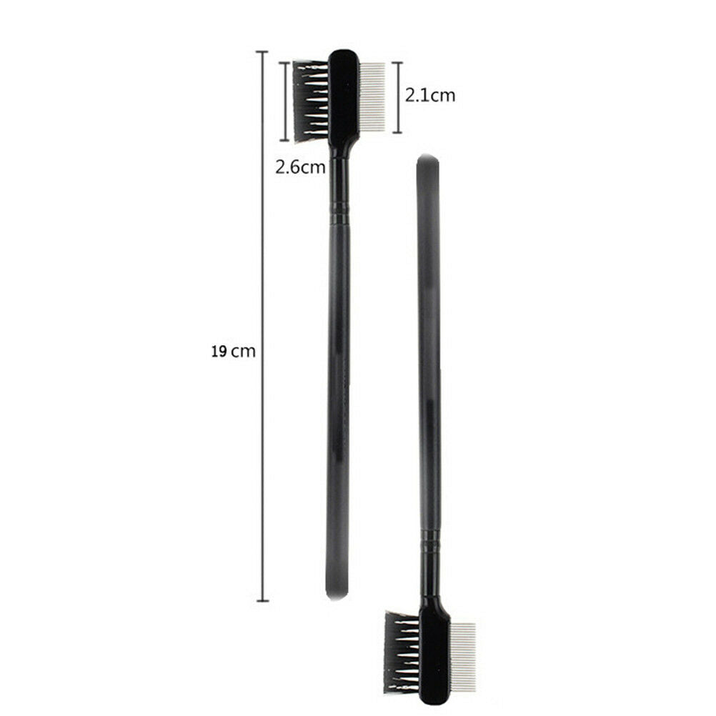 1pc Steel Eyebrow Eyelash Dual-Comb Extension Brush Metal Comb Makeup Too.l8