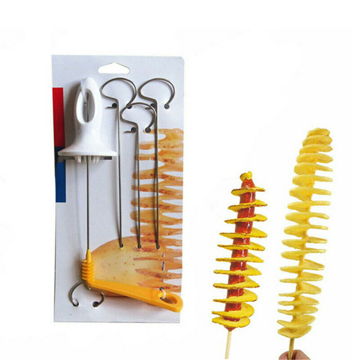 Portable Manual Potato Twister Tornado Slicer Spiral Cutter Kitchen Cook Tools
