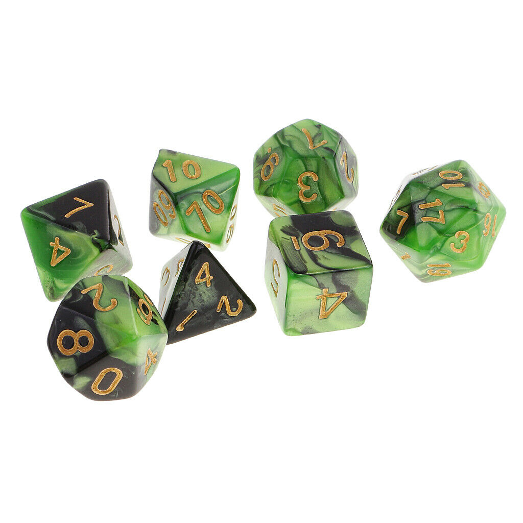 49PCS Two Colors Polyhedral Dice 16mm for  RPG MTG Games