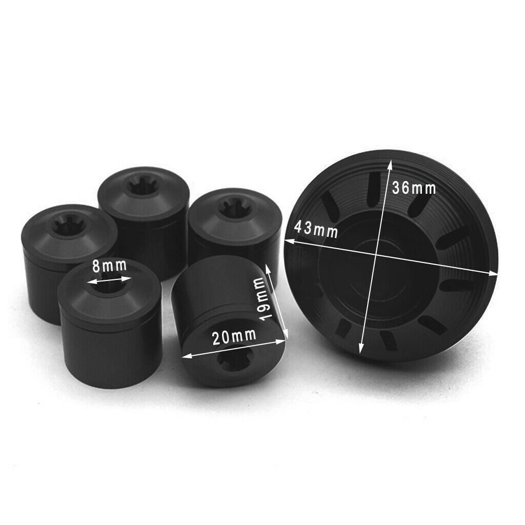 Motorcycle Hubcaps Set Wheel Side Fit for Piaggio Vespa GTS GTV 17-20 Black
