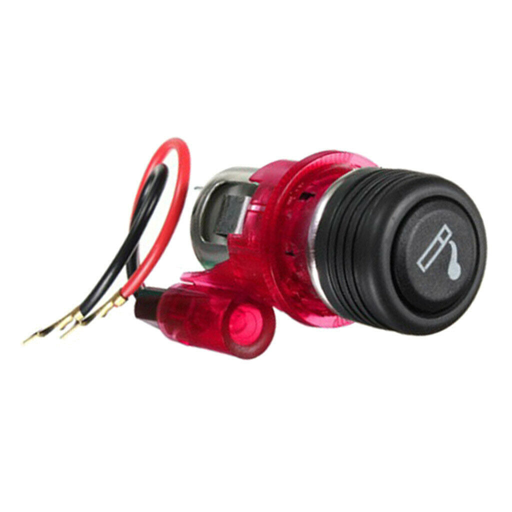 Motorcycle Cigarette Lighter Accessories Socket with Wire Kits Durable