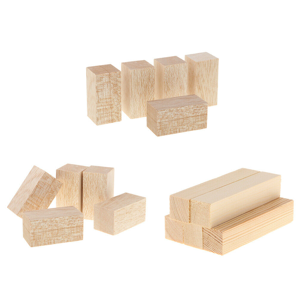 15x Unfinished Mixed Balsa Wood Sticks DIY Woodworking Projects Modelling Crafts