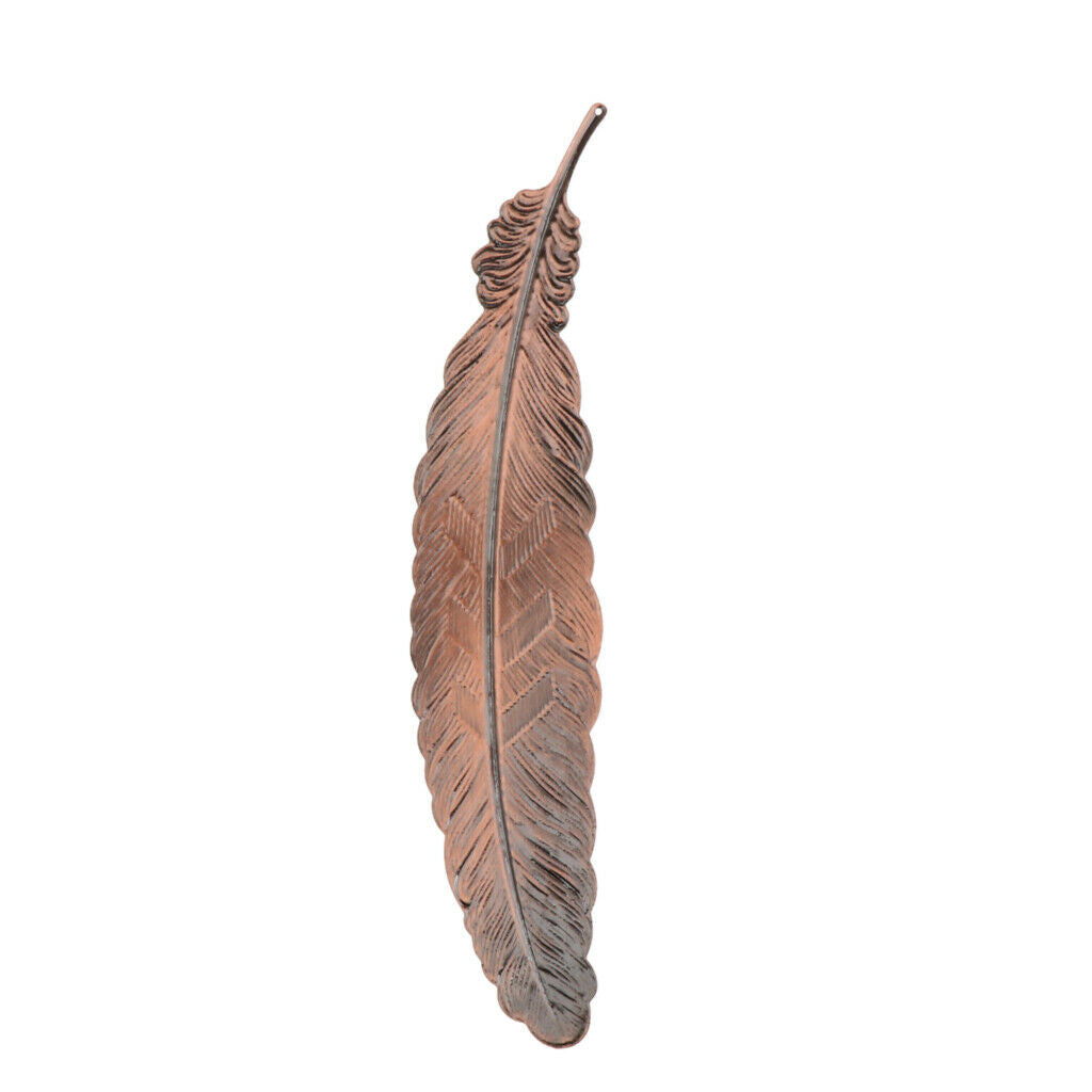 Metal Feather Creative Ultra-thin Bookmarks Stationery Office Supplies Copper