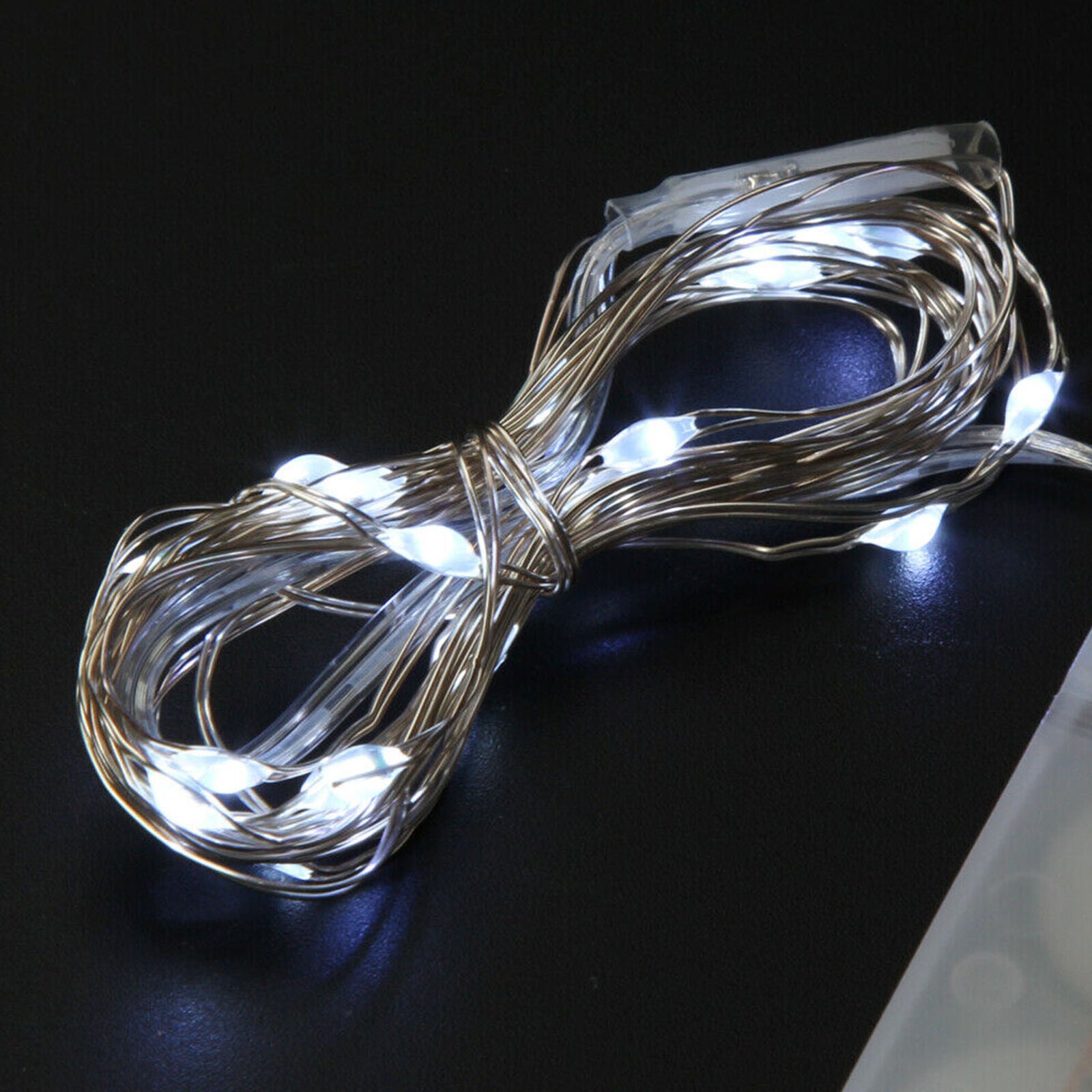 10 Pack 6.6ft 20 LEDs Battery Operated Mini LED Copper Wire String Fairy Lights