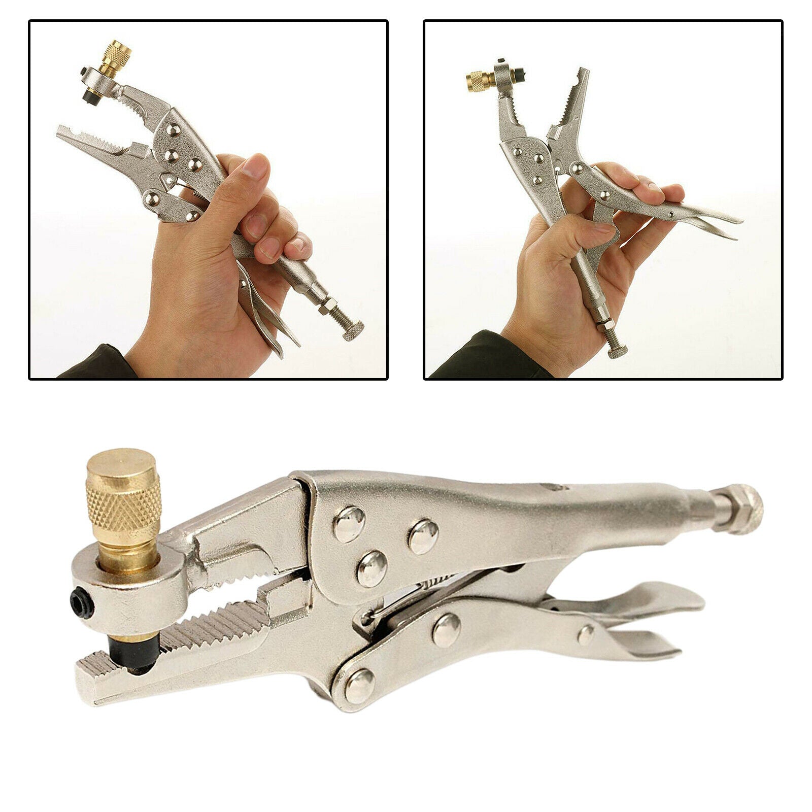 Air Conditioner  Recovery Refrigeration Tube Locking Plier Tool