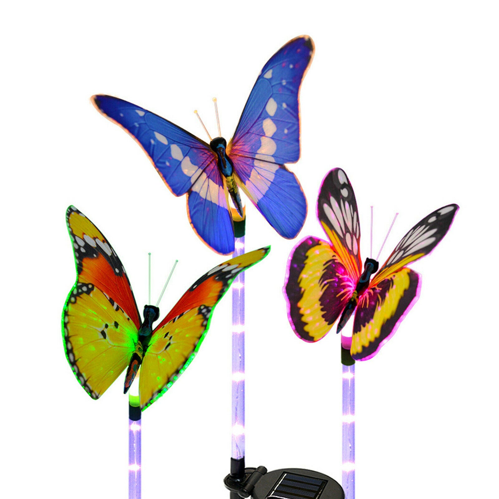 Outdoor Solar Butterfly Garden Lights Yard Lawn Ground Light Holiday Lamp