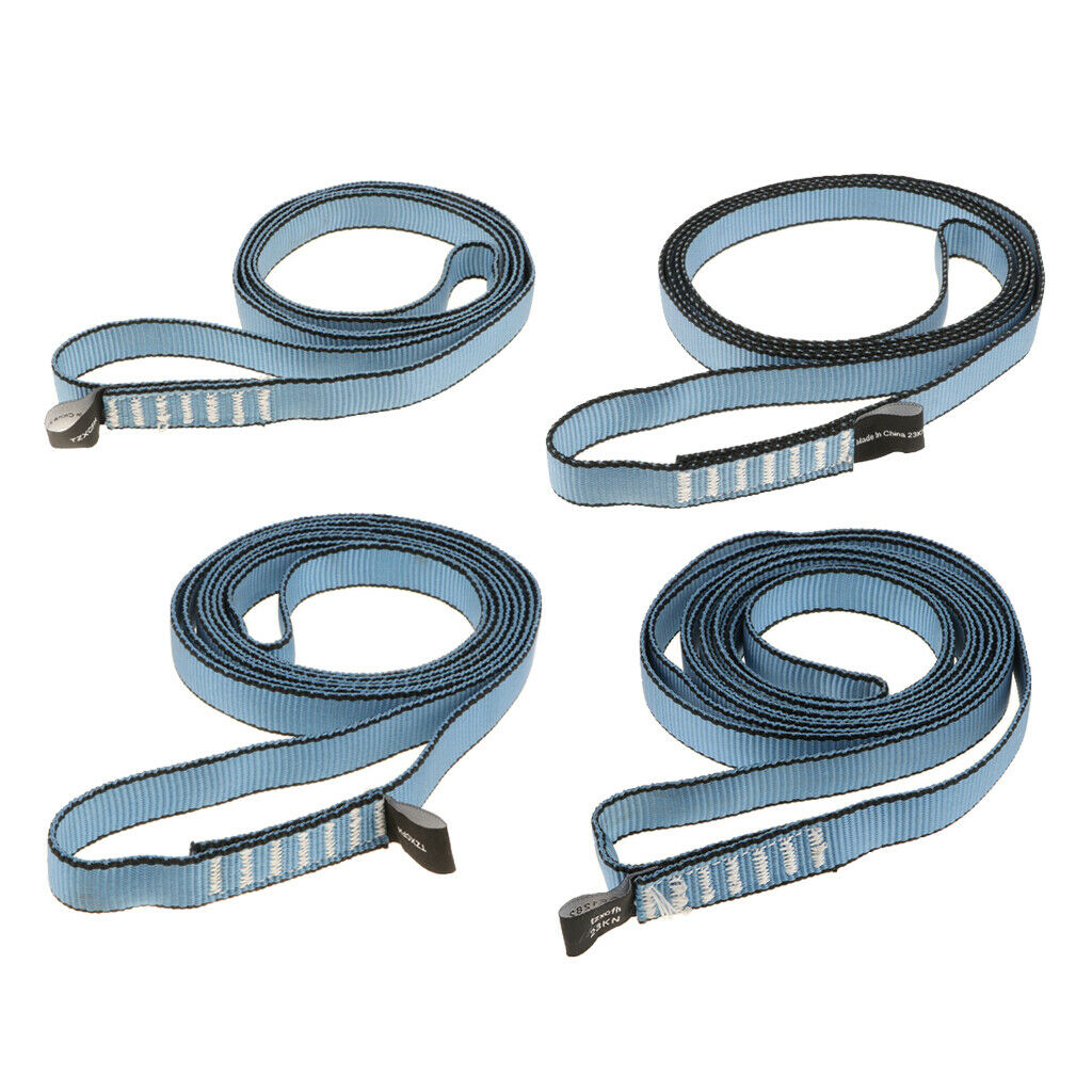 4Pcs Fall Protection Rope Webbing General Outdoor Climbing Belt Equipment