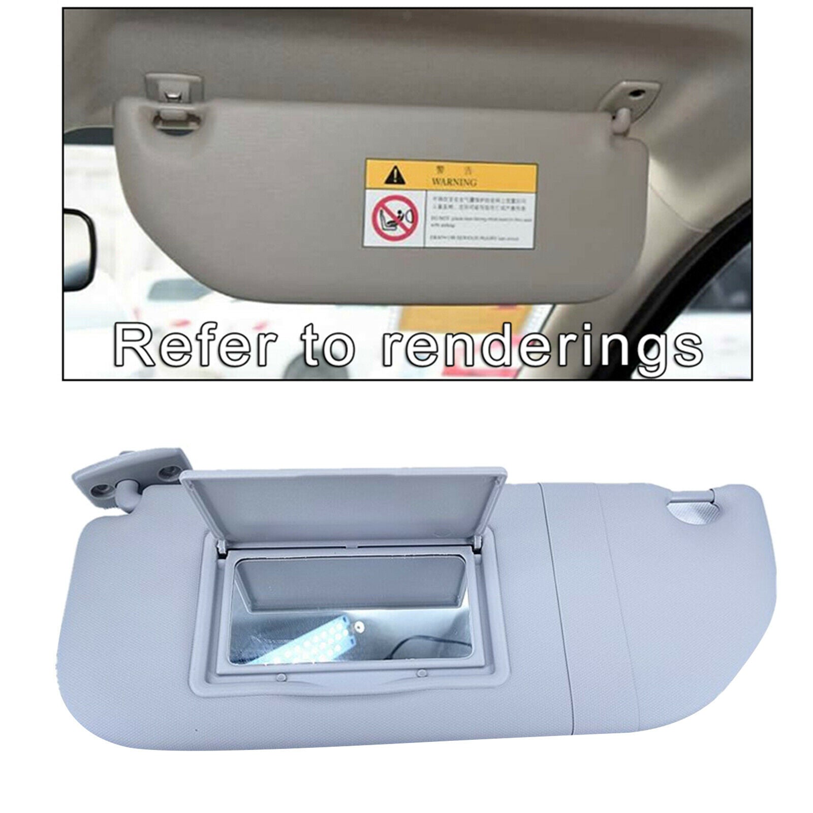 Sun Visor Shield Shade Board Replaces for Citroen C3 Spare Parts Left