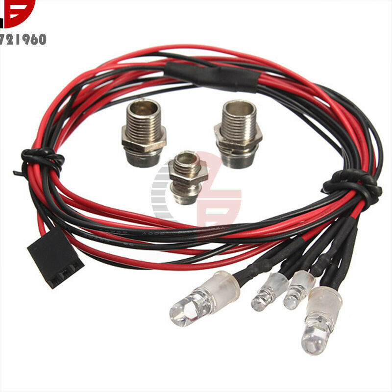 Red 4 LED Light  Headlamps New And 3mm 5mm White NEW Style Hot Car LED Night