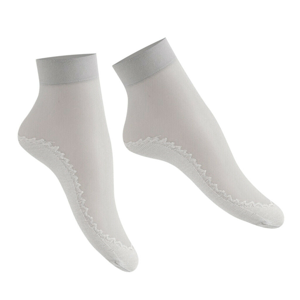 30 Pairs Chinlon Silk Summer Socks Thin Lace Wicking Slip-resistant Socks
