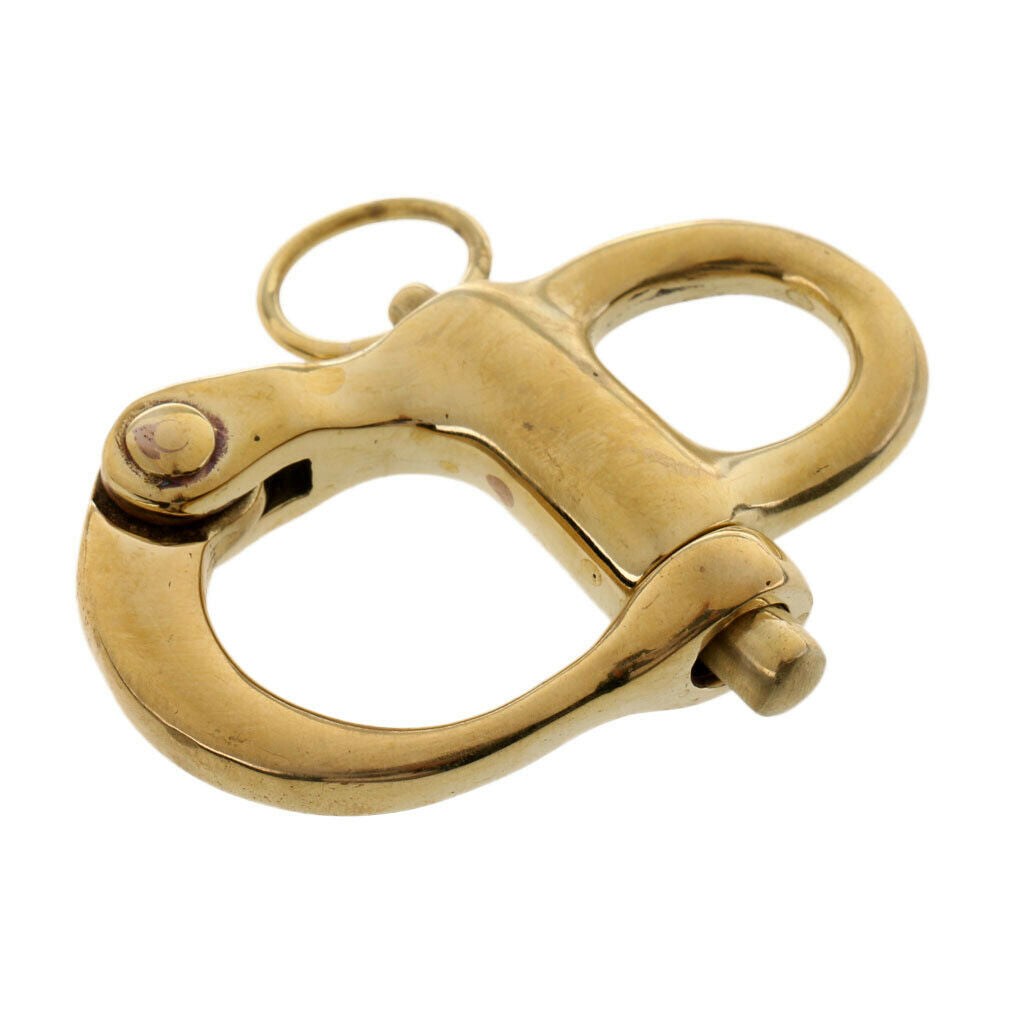 50mm 2inch Fixed Bail Pure Copper Snap Shackle Sailing Boat Yacht Hardware