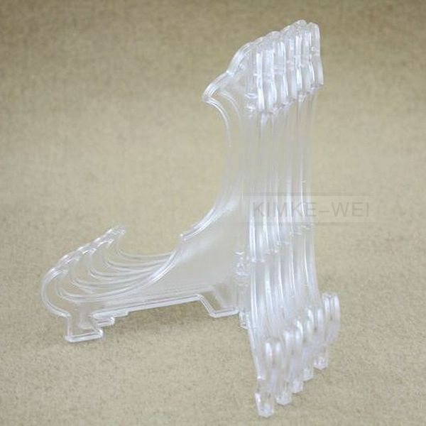 5 x Clear Acryilic Plate Holders Display Dish Rack Height - 22cm New