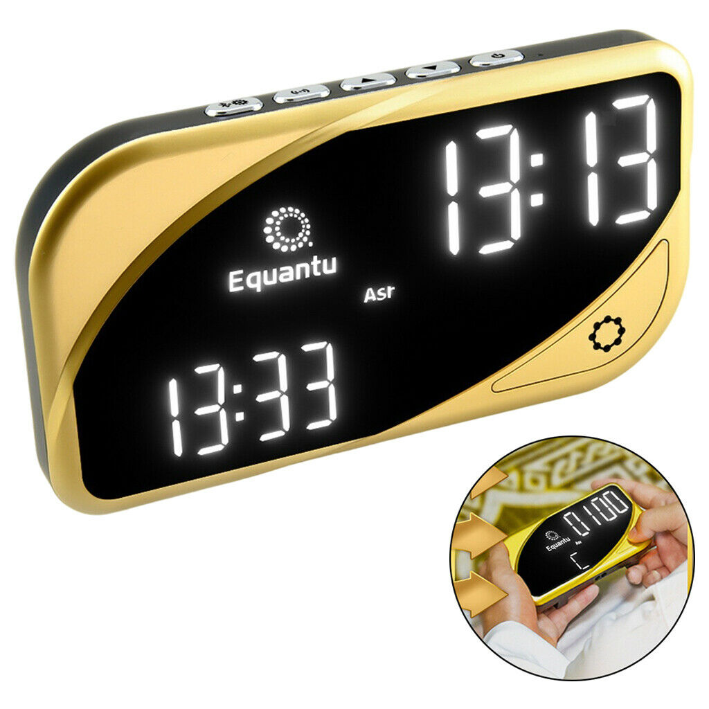 Smart Islamic Azan Clock Worldwide Prayer Counter Islam Pray USB Alarm Clock