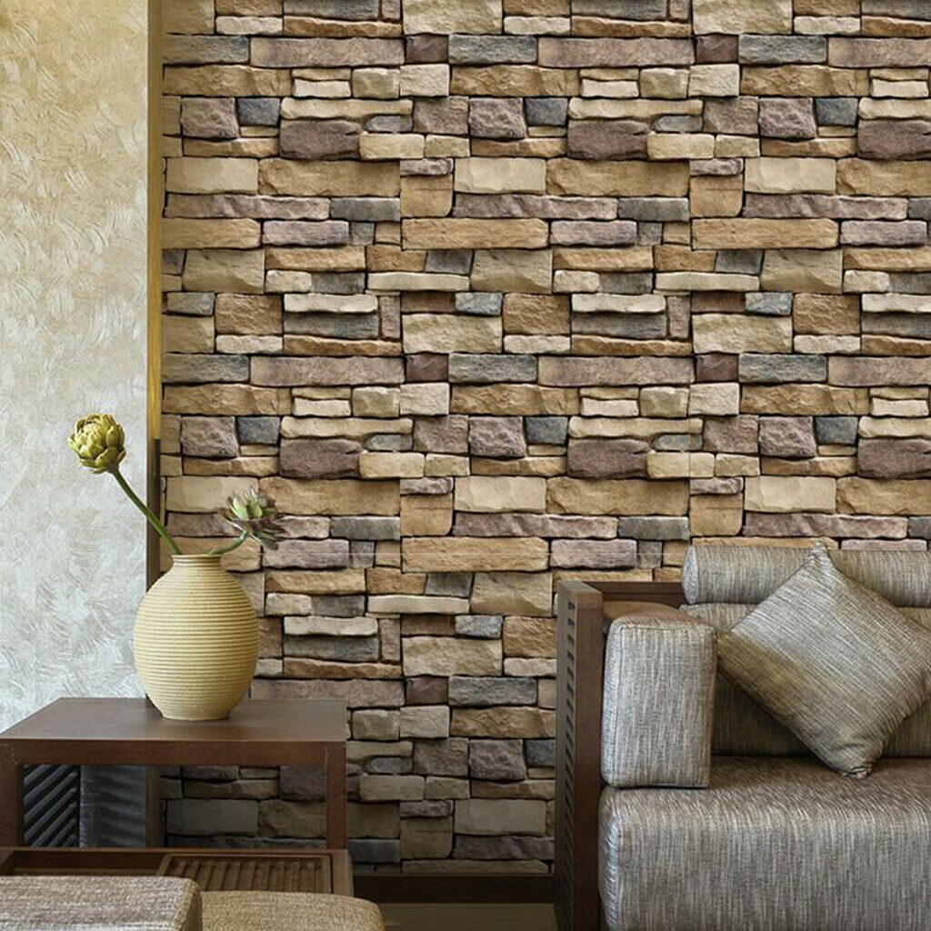 Stone Brick Effect Wall Paper Wall Mural Wall Panels for Wall Living Room