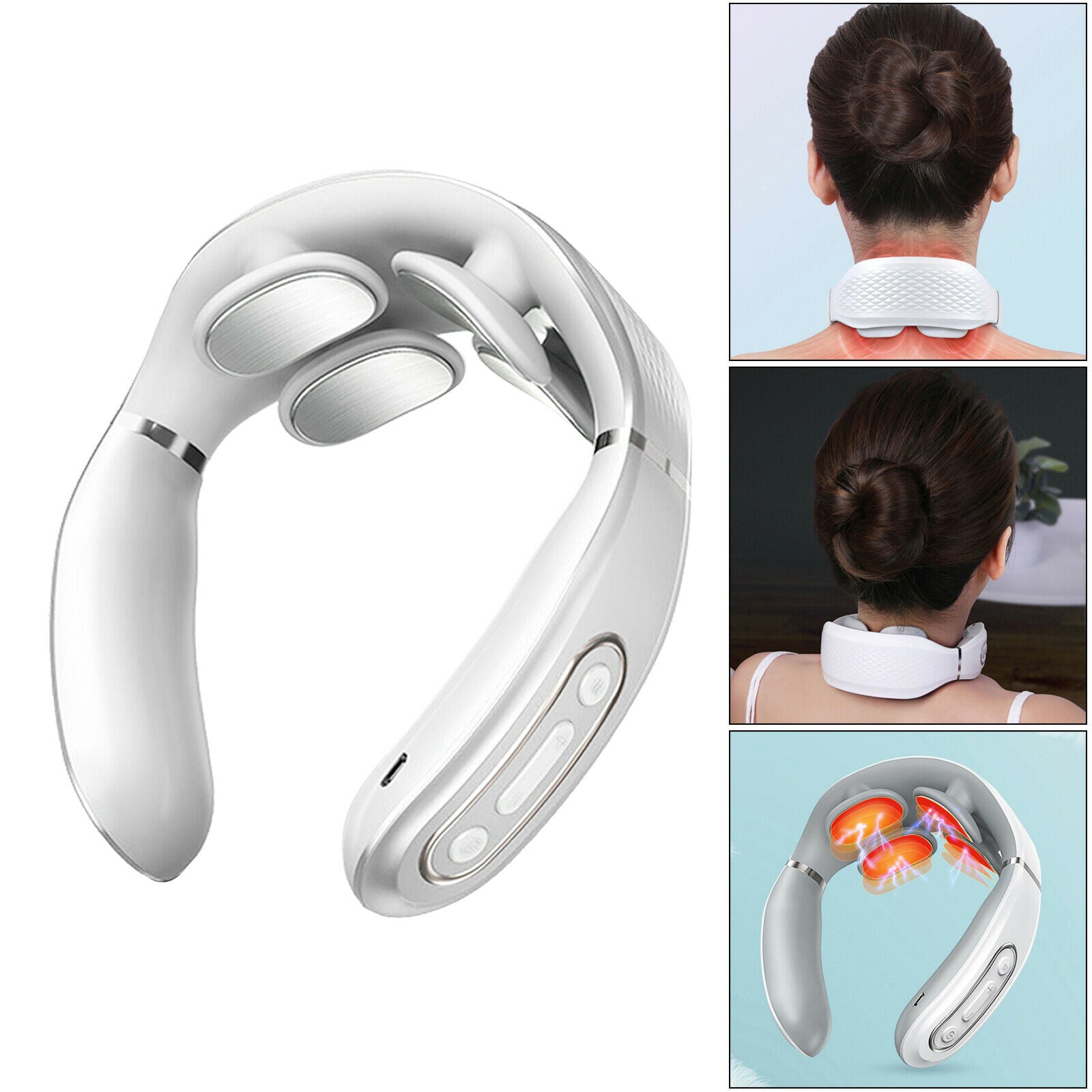 Portable Neck Massager Heating Smart Deep Kneading Wome Men Relaxation Home