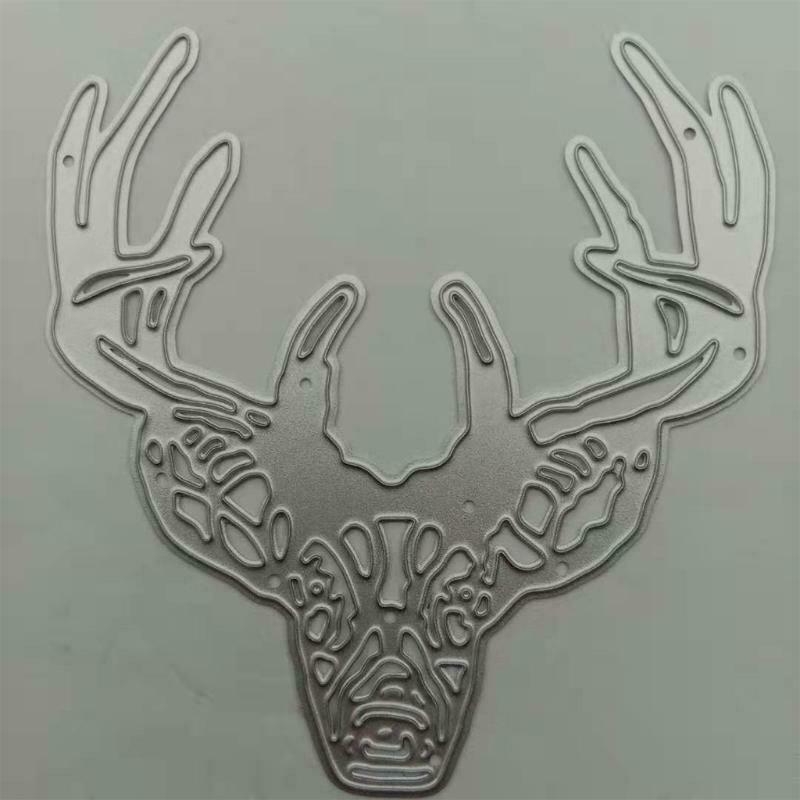 Deer Head Metal Cutting Dies Stencil DIY Scrapbooking Album Paper Card Template