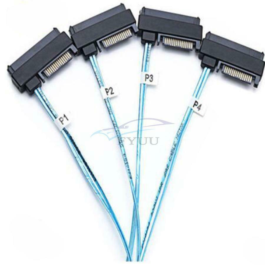 1× SFF-8643 Male SAS HD To 29 Pin SFF-8482 With SAS 15Pin Port Cable Adapter
