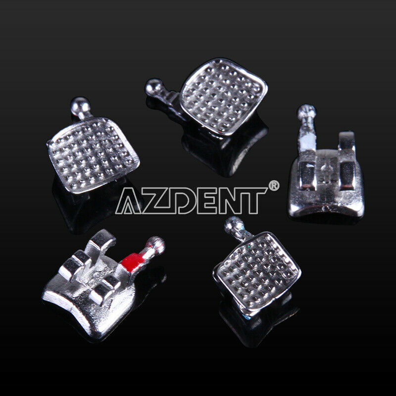 10X AZDENT Dental Orthodontic Bracket Mini ROTH .022 3-4-5 Hooks Metal 20Pc/Pack