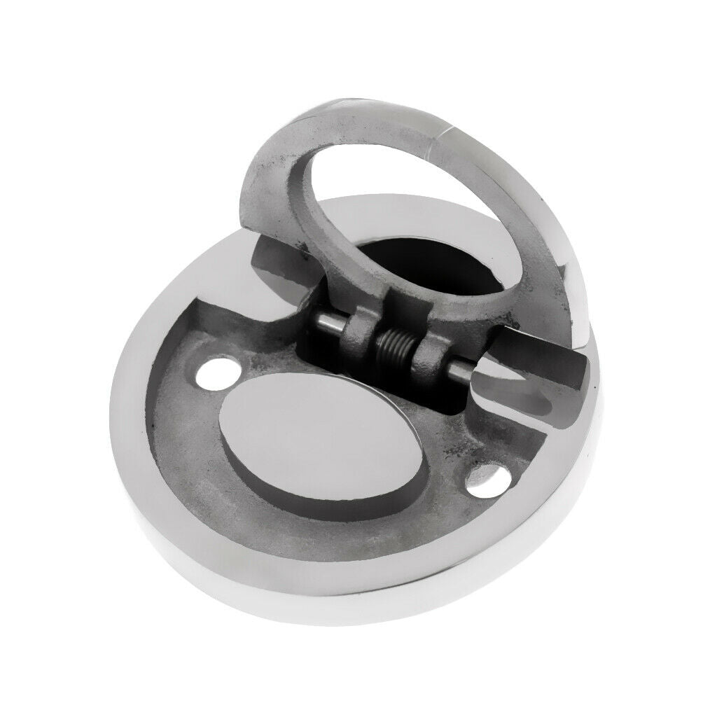 2 Pieces 2'' 50mm Round Marine Grade 316 Stainless Steel Flush Pull Lift Handle