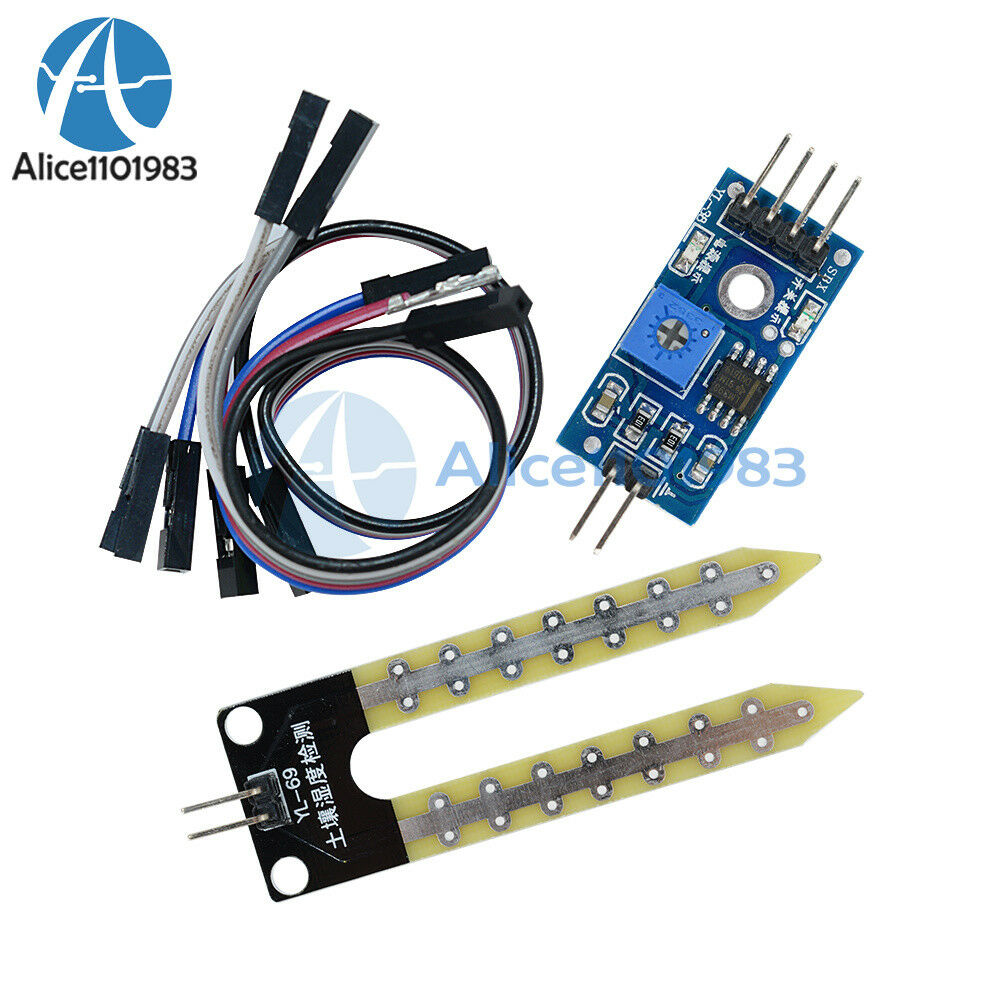 2PCS Soil Hygrometer Detection Module Soil Moisture Sensor For arduino Smart car
