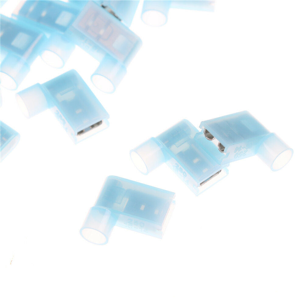 40pcs 90 Degree Nylon Insulated Female Push On Wire Terminal Connector .l8