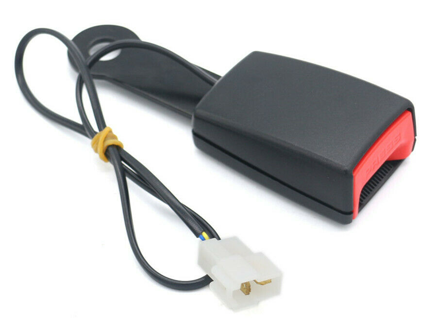 1PC High Quality Automotive Universal Seat Belt Buckle + Secure Warning Cable