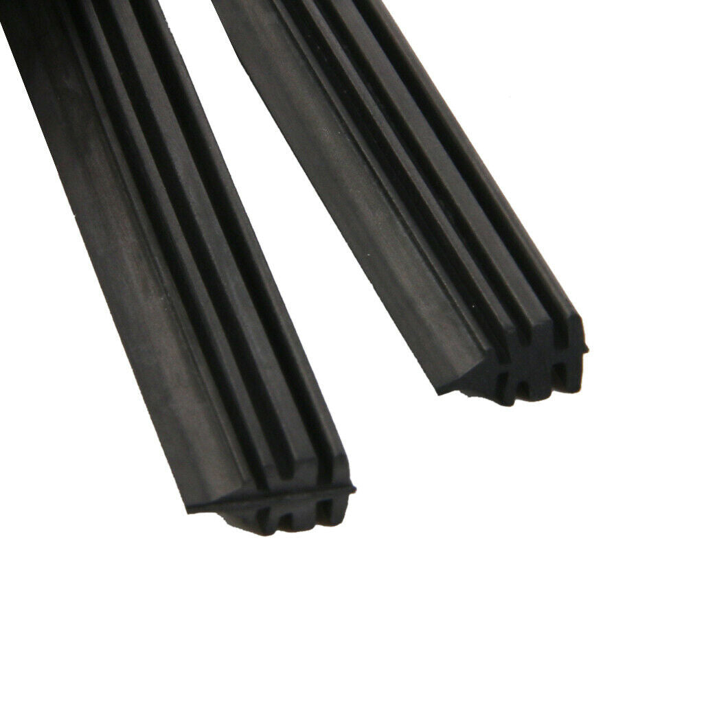 4Pcs Flexible Cut to Size Frameless Wiper Blade Strips Universal Black