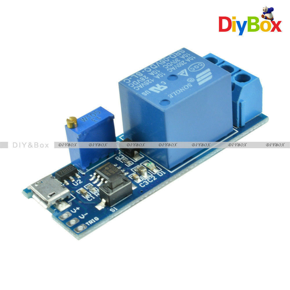 5V-30V Micro USB Power Delay Relay Timer Control Trigger Delay Switch Module