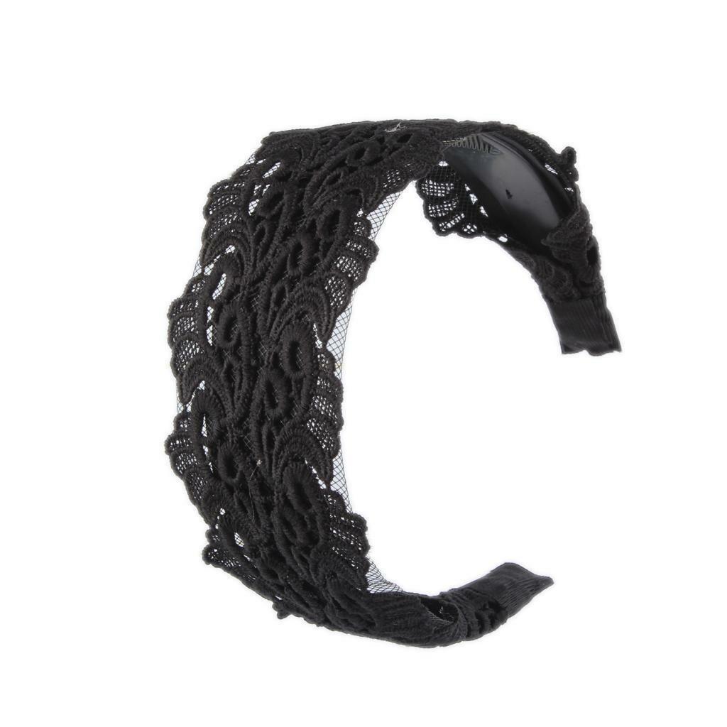 Black Lace Extra Wide Headband Alice Band Women Wide Hair Band Headwraps