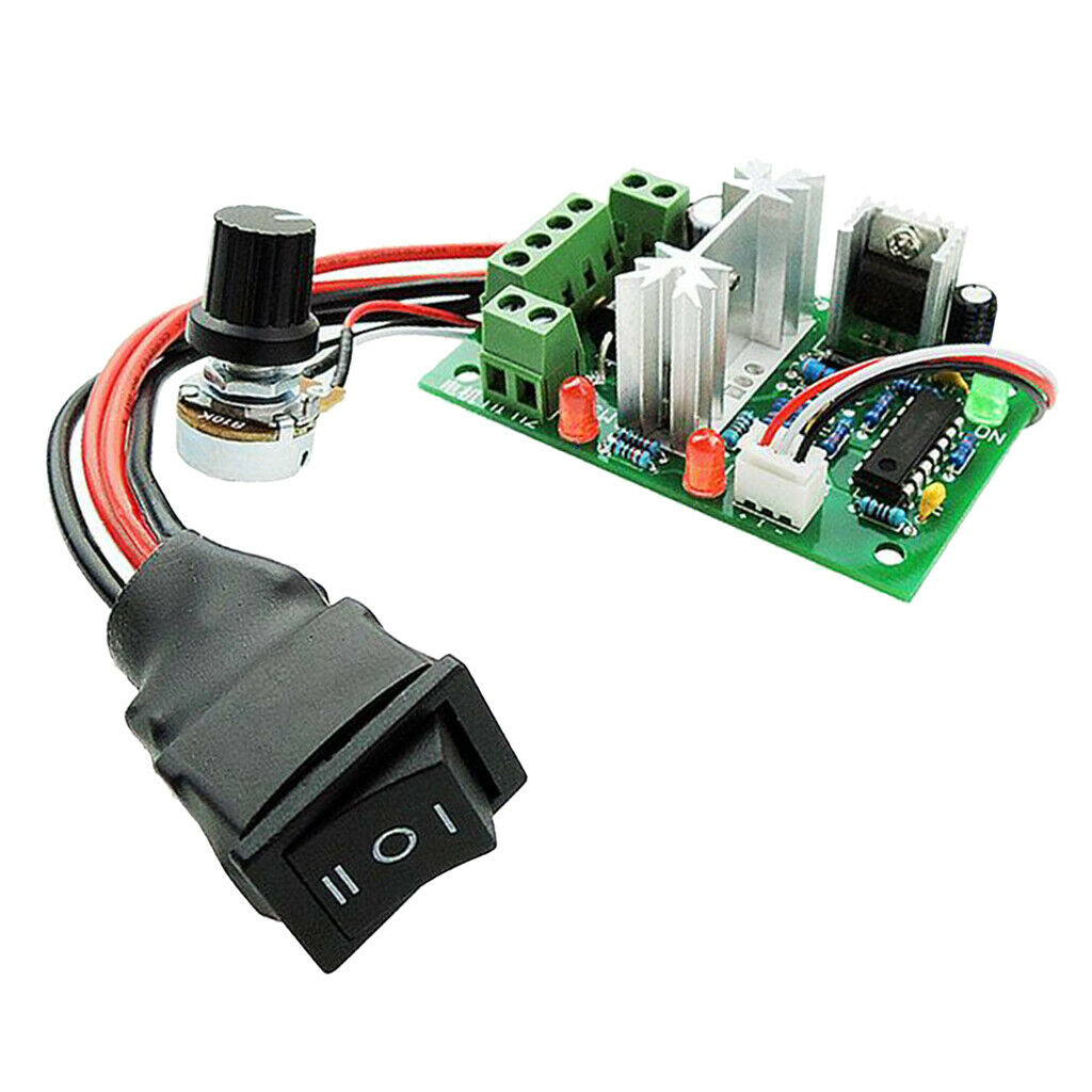 12V 24V 30V 10A PWM DC Motor Speed Controller CW CCW Reversible Regulator Switch