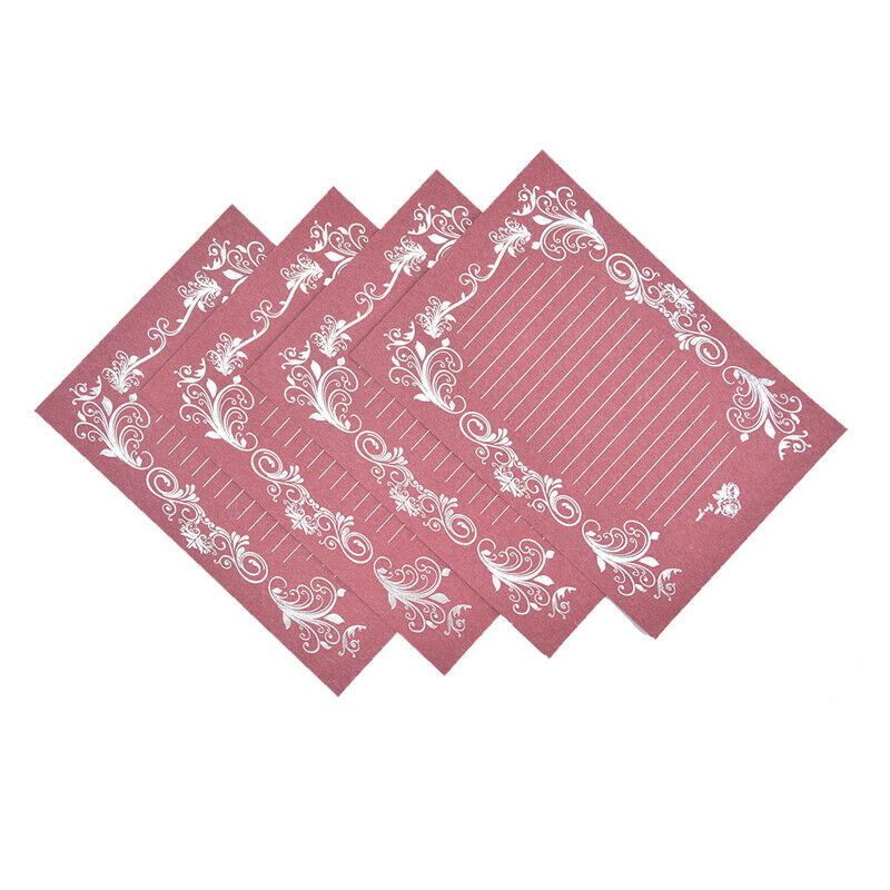 4PCs/Pack Retro Hot Stamping Envelope Paper Romantic Pattern Letter Stati.l8