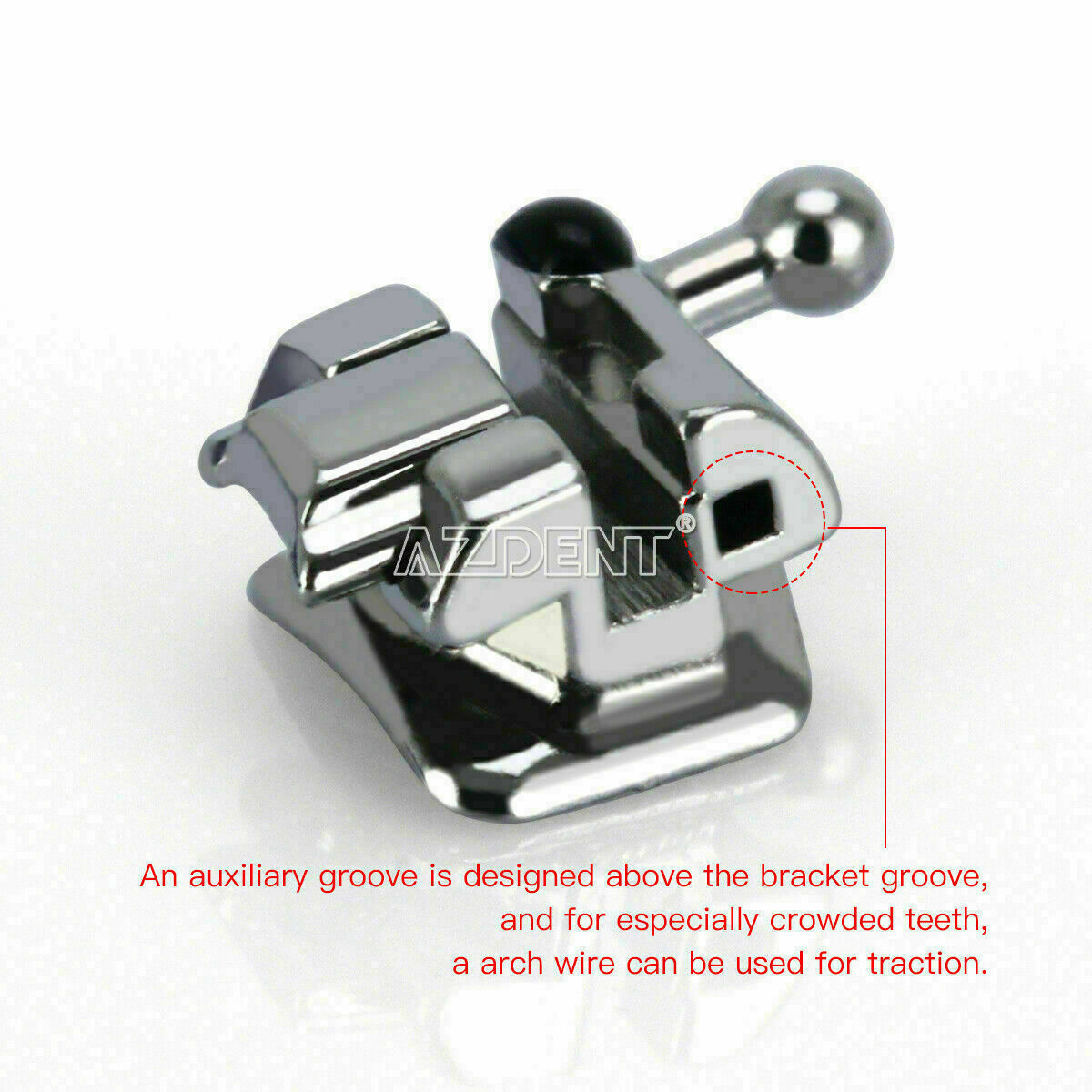 10Box Dental Orthodontic Passive Self Ligating Brackets MBT022 3 4 5 Hook AZDENT