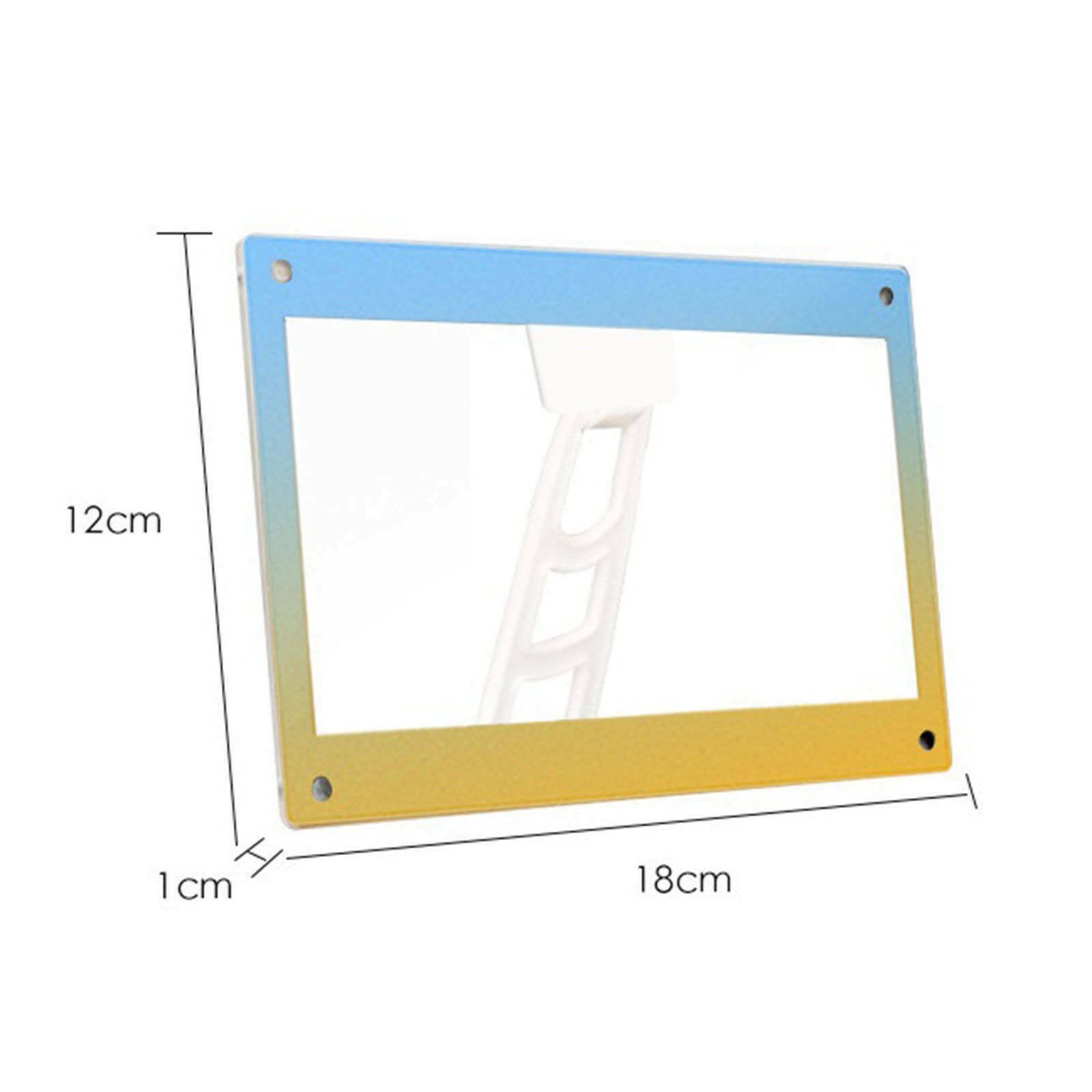 Acrylic Photo Frame Decorative for 3'' 6'' Photo Art Works Blue Yellow