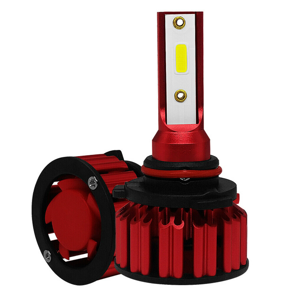 Pair RED HB3/9005/H10 Aluminum LED Headlight Kit 25W 3000LM IP68 9V-36V