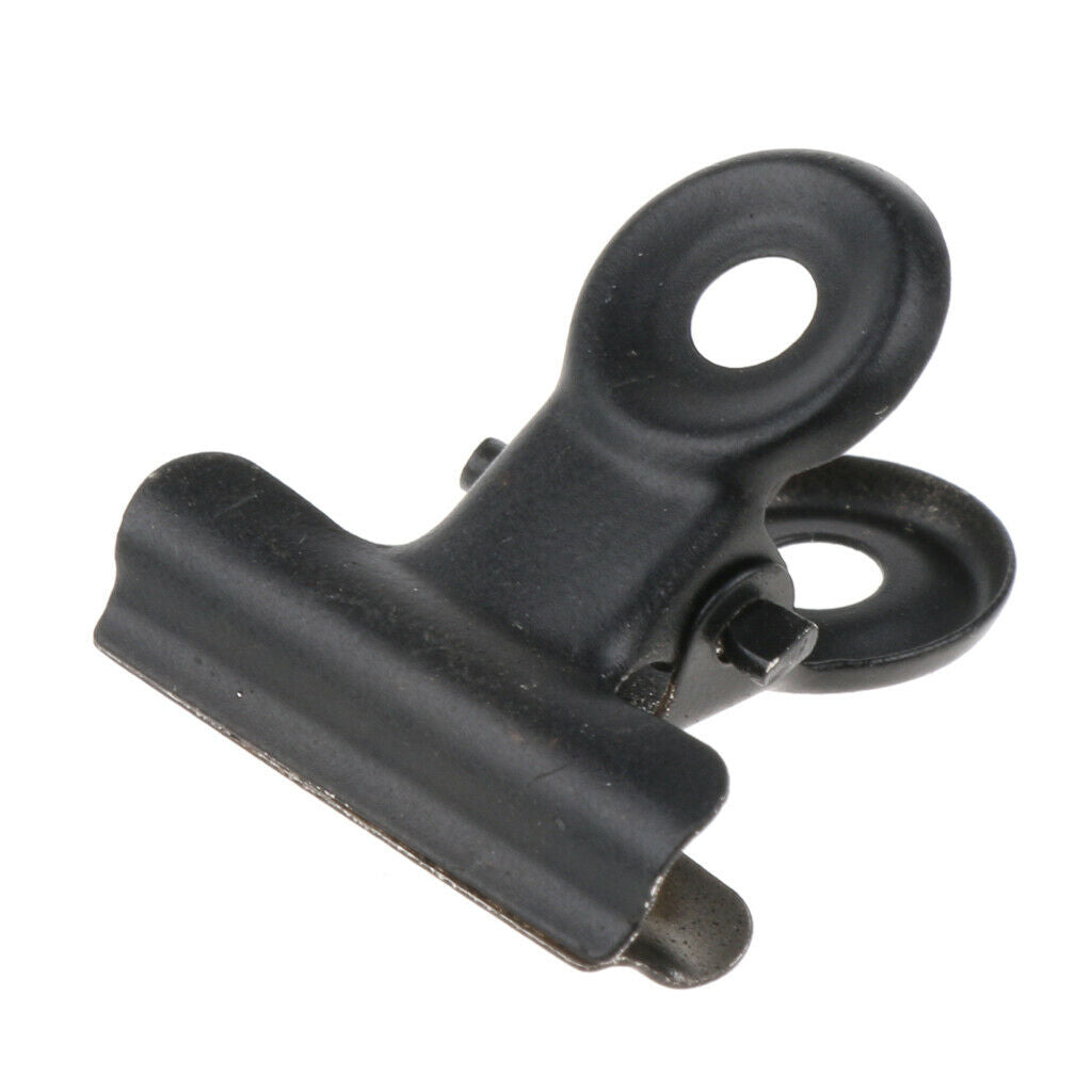 40Pieces 22mm Metal Bulldog Clips Letter Grip Clips Office Supply Black Color