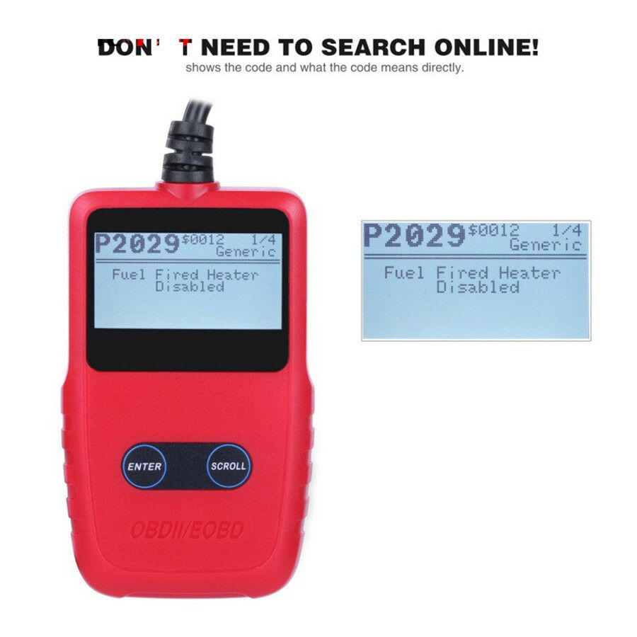Universal OBD2 Scanner Portable Car Diagnostic Tool w/Dictionary for DTCs Lookup