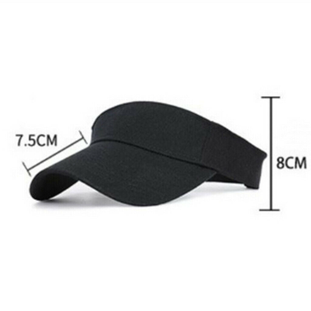 2x Pure Cotton Adjustable Sun Visor Hat Golf
