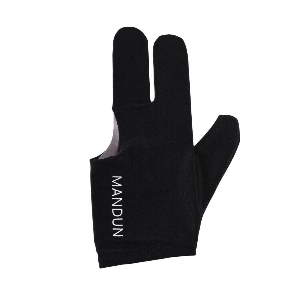 Man Woman Pool 3-Finger Glove Snooker Show Gloves Sport Left Hand Equipment