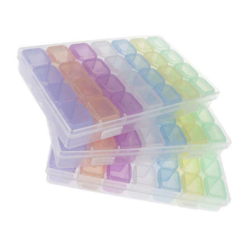 3Pcs Plastic Jewelry Organizer Container Storage Box Single Mini Plastic Storage