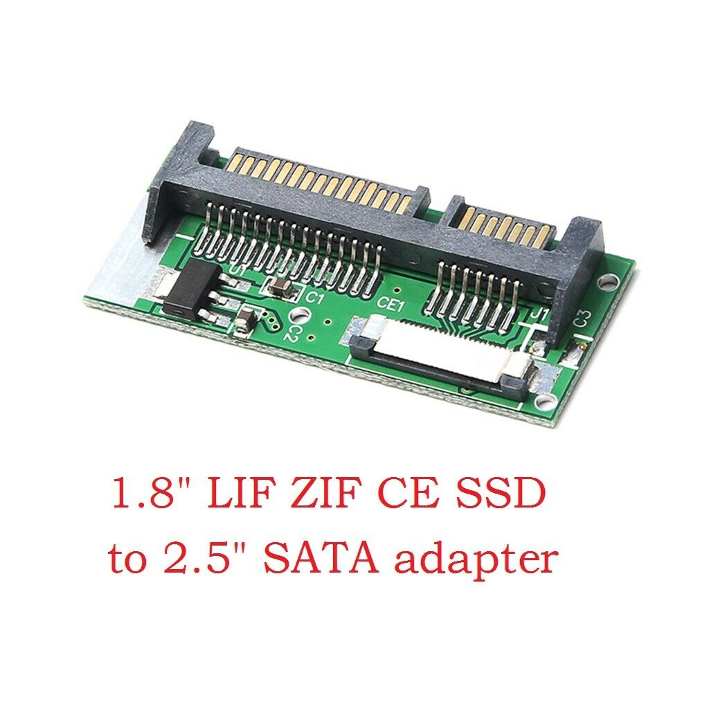 1.8" ZIF LIF CE SSD HDD to 2.5inch SATA 7+15 Pin Converter Card with Cable