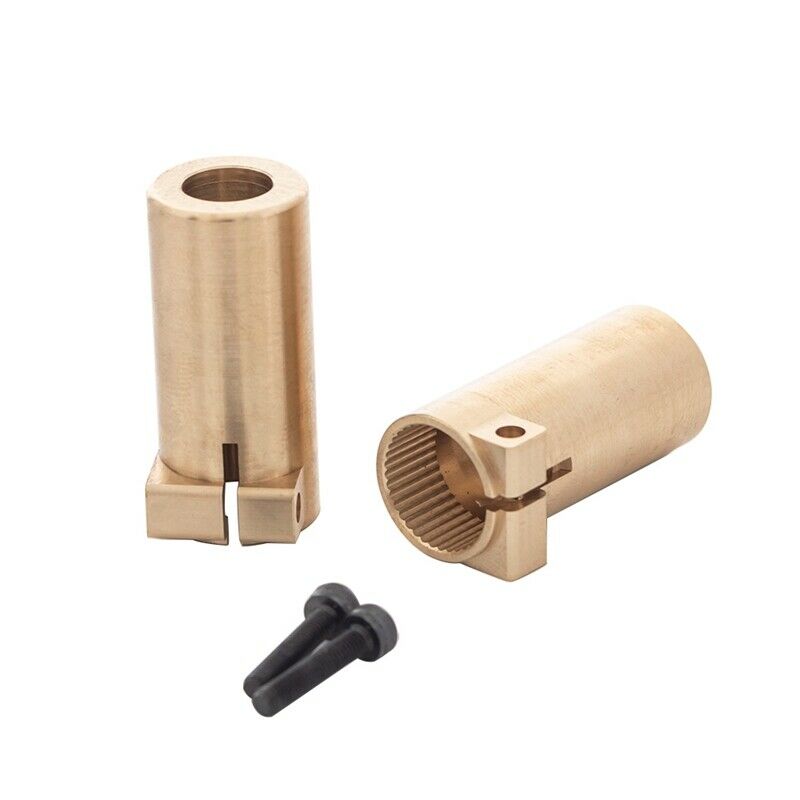 2Pcs Brass Heavy Duty Rear Axle Hub Cer Adapter Lockou for Axial SCX10 II 9004X7