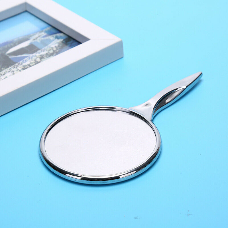 Portable Makeup Mirror Solid Color Metal Round Case Double Side Pocket Mi.l8