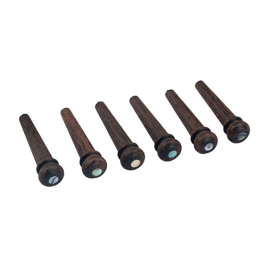 6pcs/pack Guitar String Pins Bridge End Pin Peg for Acoustic Guitar Parts