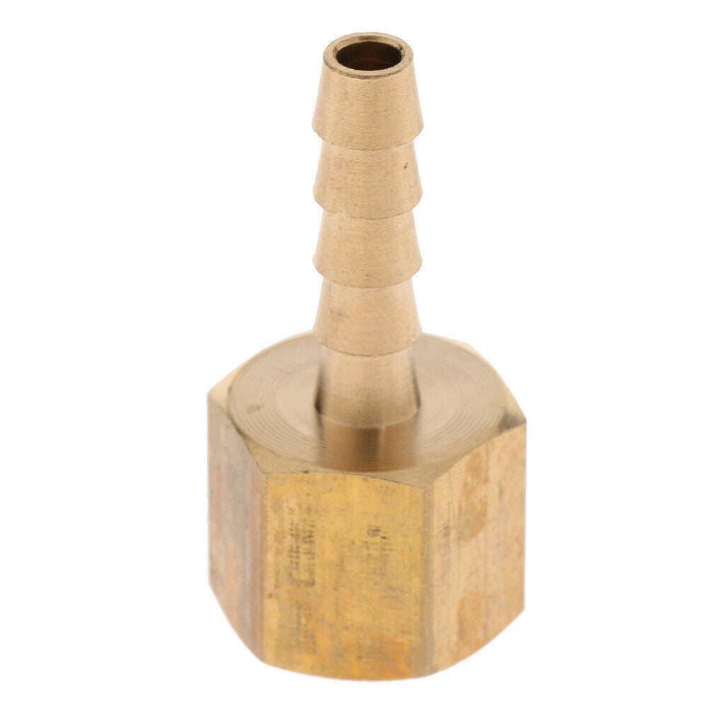 2 Pieces Brass Female Barb Fitting Straight Coupler 1/4 inch BSP to 6mm Hose,