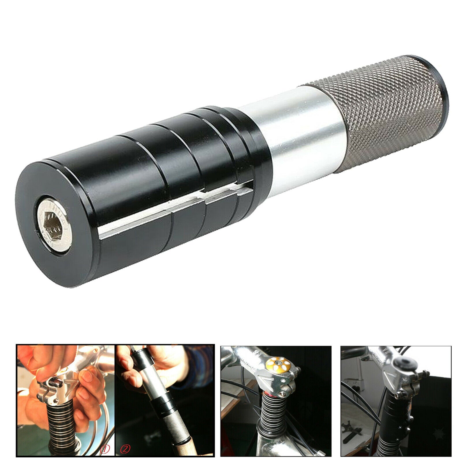 Road Bike Fork Stem Extender Adjustable Handlebar Riser Adapter Cycling Accs