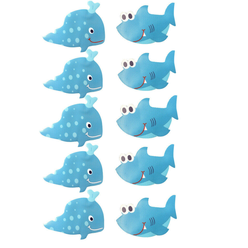 10pcs Bath Tub Shower Stickers -Animal Decals Non Slip Applique Anti Skid